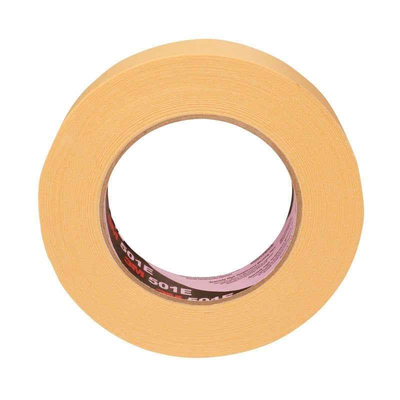 3M™ High Temperature Industrial Masking Tape 501E, Beige, 18 mm x 50 m