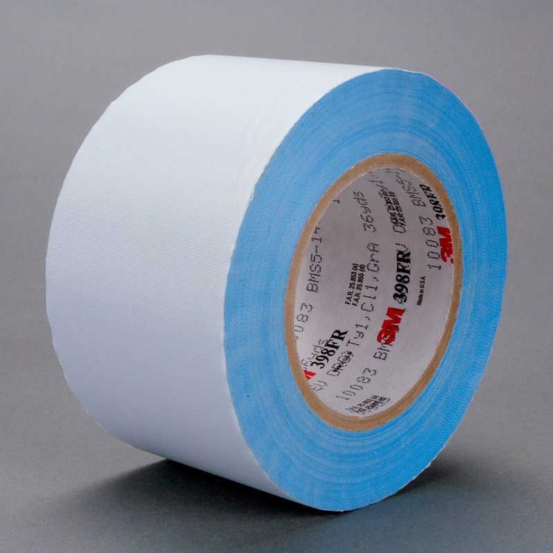 3M™ 398FR Üvegszövet Ragasztószalag, fehér, 51 mm x 33 m, 0.18 mm