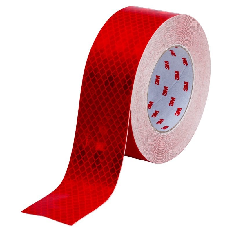 3M™ Scotchlite™ Diamond Grade™ 997-72, piros kontúrfólia ponyvás tehergépjárművekre és pótkocsikra ECE R 104 szerint (52 mm x 50 m)