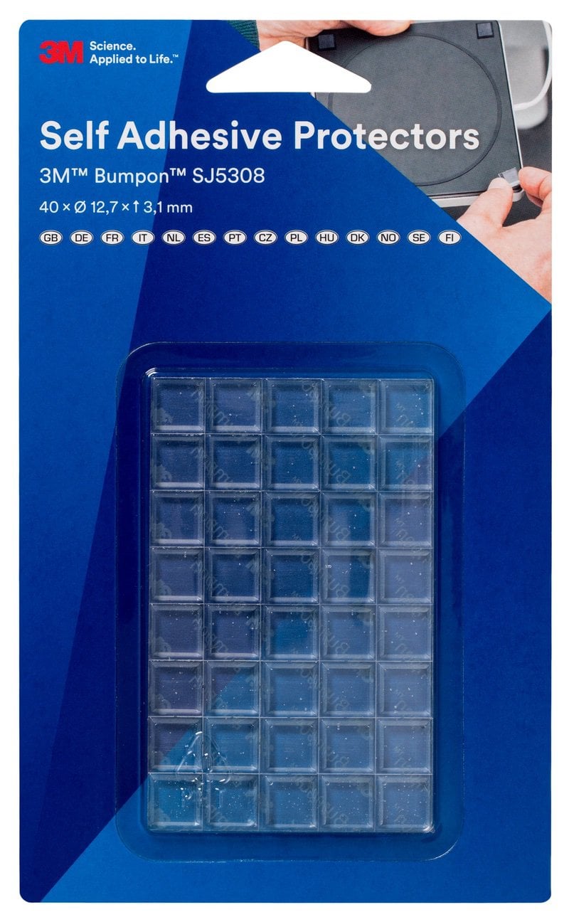 3M™ SJ5308 Bumpon™ öntapadó alátét, 40 darabos bliszter csomag