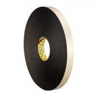 3M™ 4496B PE-hab kétoldalas ragasztószalag, 1,6 mm vastag, fekete, 1372 mm x 33 m