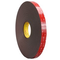 3M™ VHB™ 4919F akrilhab kétoldalas ragasztószalag, 0,6 mm vastag, fekete, 295 mm x 33 m