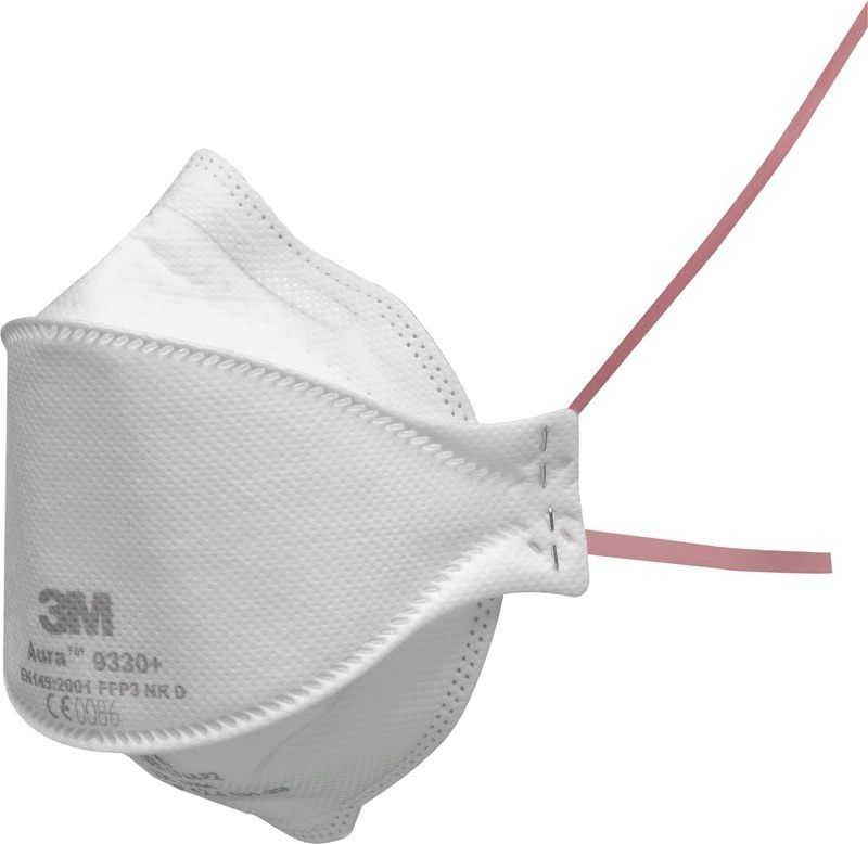 3M™ Aura™ Particulate Respirator, FFP3, Unvalved, Bulk, 9330+
