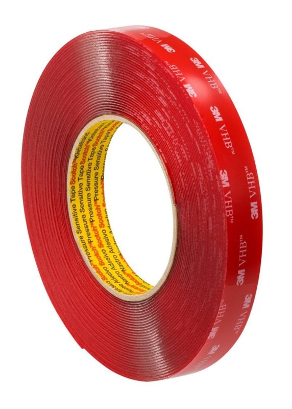 3M™ VHB™ 4910F akril kétoldalas ragasztószalag, 1,0 mm vastag, átlátszó, 25 mm x 33 m