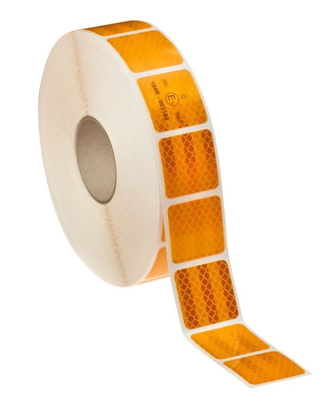 3M™ Scotchlite™ Diamond Grade™ 997-71 S szakaszolt kontúrfólia ponyvás tehergépjárművekre és pótkocsikra ECE 104 jelöléssel, sárga (51 mm x 50 m)