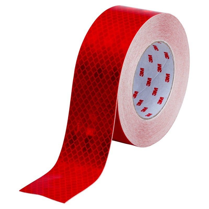 3M™ Scotchlite™ Diamond Grade™ 997-72, piros kontúrfólia ponyvás tehergépjárművekre és pótkocsikra ECE R 104 szerint (52 mm x 50 m)