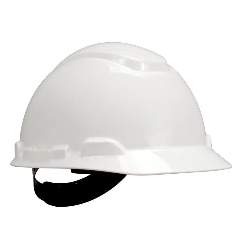 3M™ Hard Hat, Ratchet, Ventilated, Plastic Sweatband, White, H700N-VI, 20 ea/Case