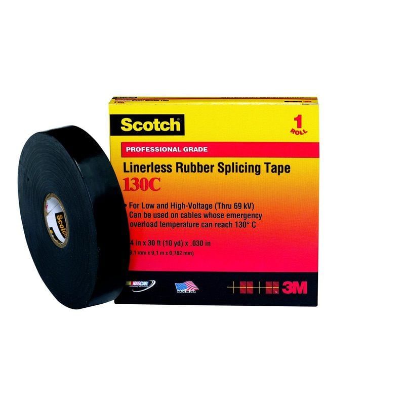 Scotch™ Linerless Rubber Splicing Tape 130C, 19 mm x 9.1 m
