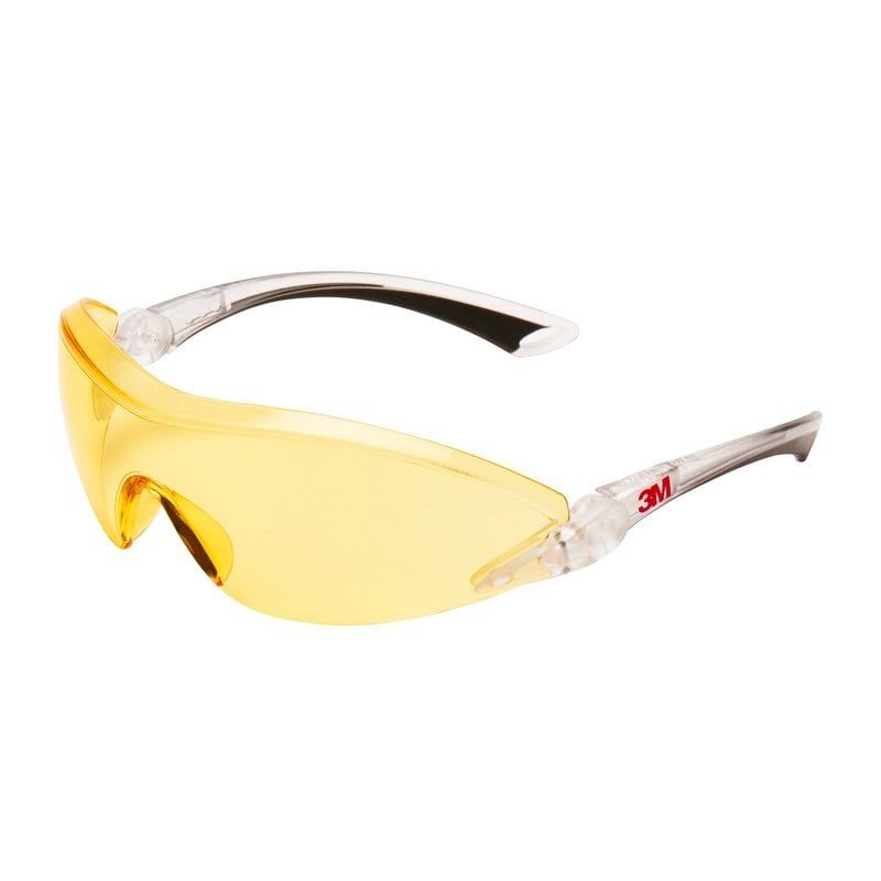 2842 Védőszemüveg, sárga, karcálló felülettel, páramentesítő réteggel