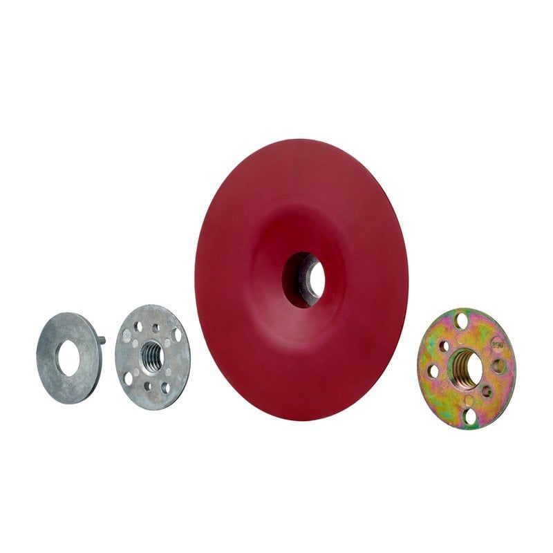 3M™ Flat Fibre Disc Back-up Pad, 115 mm, Flat, Red,
