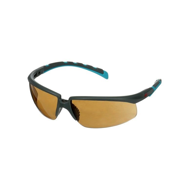 3M™ Solus™ 2000 Series, S2005SGAF-BGR, Grey/Blue-Green Temples, Scotchgard™ Anti-Fog Coating, Brown AF-AS lens, 20/Case