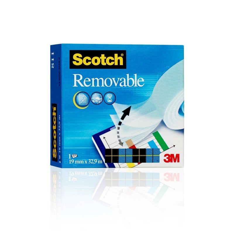 Scotch® Magic™ Removable láthatatlan ragasztószalag, 1 tekercs, 19 mm x 33 m