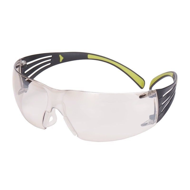 3M™ SecureFit™ 400 Safety Glasses, Black/Green frame, Anti-Scratch, Indoor/Outdoor Mirror Lens, SF410AS-EU, 20/Case