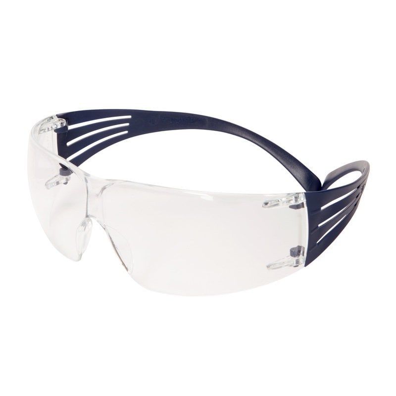 3M™ SecureFit™ 200 Safety Glasses, Blue frame, Scotchgard™ Anti-Fog / Anti-Scratch Coating (K&N), Clear Lens, SF201SGAF-BLU-EU, 20/Case