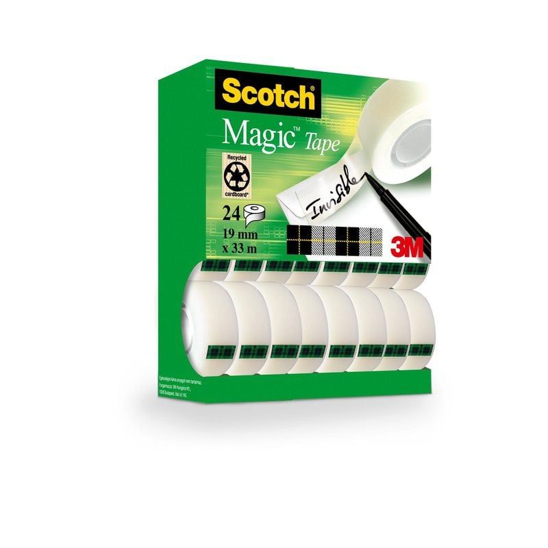 Scotch® Magic™ láthatatlan ragasztószalag, gazdaságos, 24 tekercs, 19 mm x 33 m
