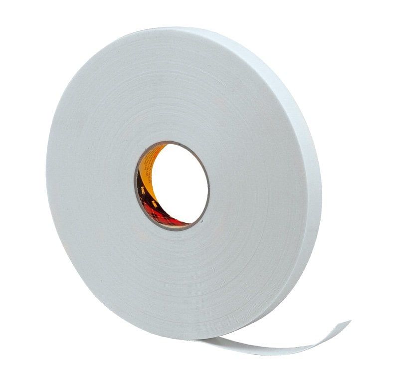 3M™ Double Coated Foam Tape 9528, White, 19 mm x 66 m, 0.8 mm