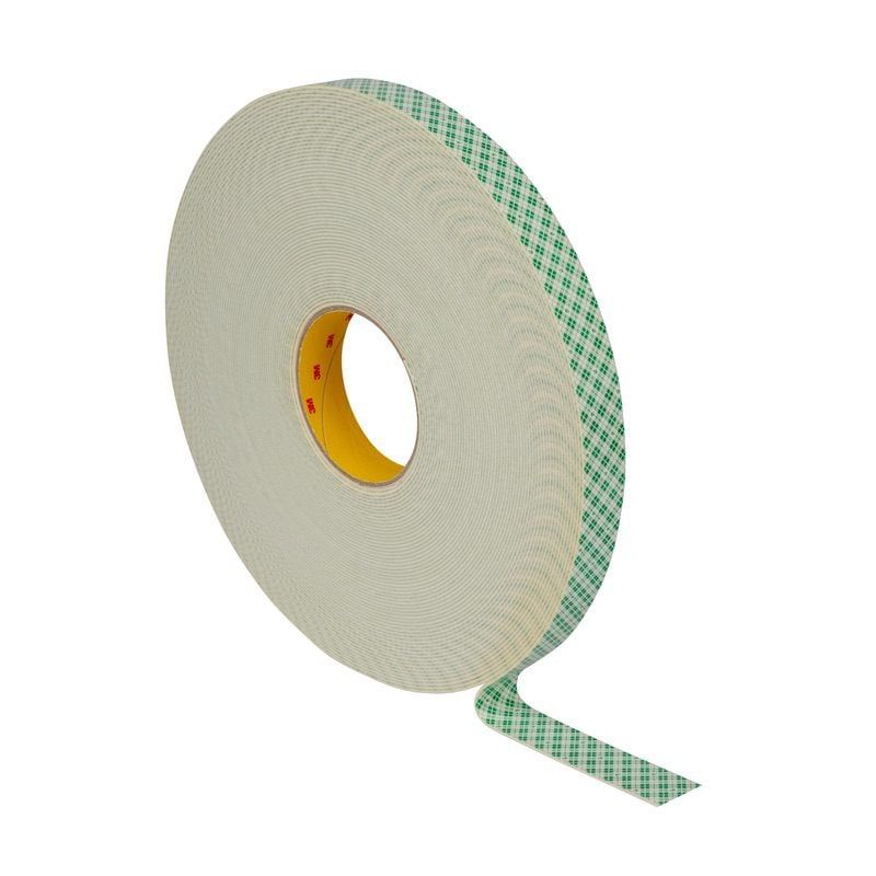 3M™ Double Coated Urethane Foam Tape 4026, White, 25 mm x 33 m, 1.6 mm