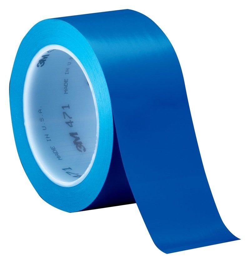 3M™ Lane and Safety Marking Tape 471, Blue, 50 mm x 33 m, 0.14 mm