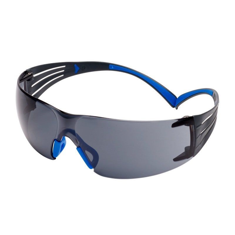 3M™ SecureFit™ 400 Safety Glasses, Blue/Grey frame,  Scotchgard™ Anti-Fog / Anti-Scratch Coating (K&N), Grey Lens, SF402SGAF-BLU-EU, 20/Case
