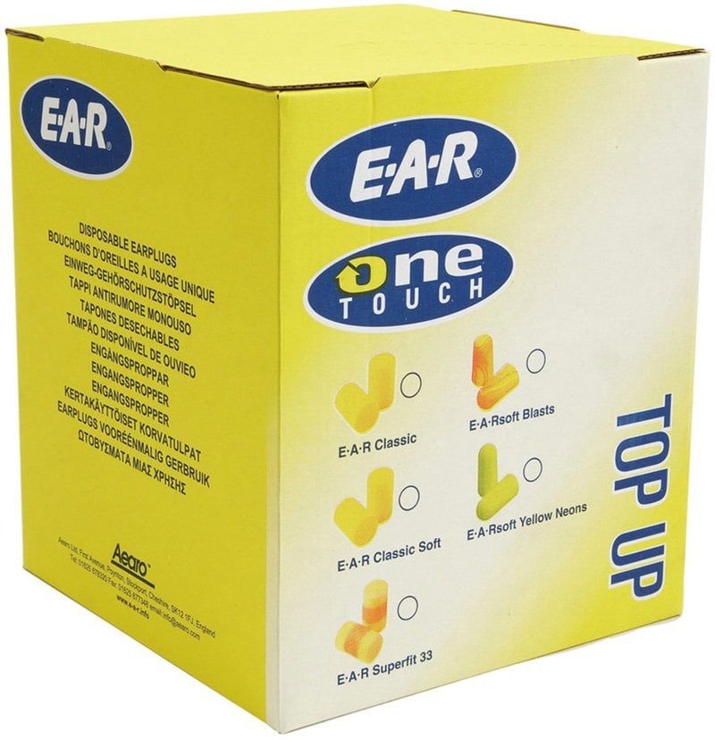 3M™ E-A-R™ E-A-Rsoft™ Yellow Neons™ Earplugs, 36 dB, Top Up Bag, 500 Pairs/Bag, PD-01-010