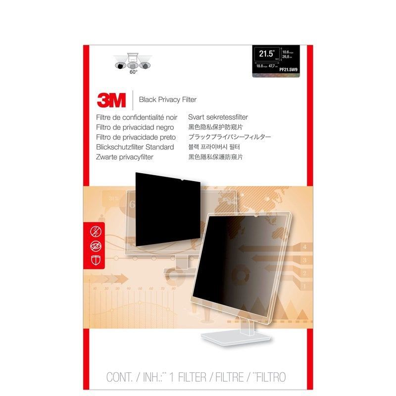 3M™ adatvédelmi szűrő 21,5"-es szélesvásznú monitorhoz (PF215W9B)