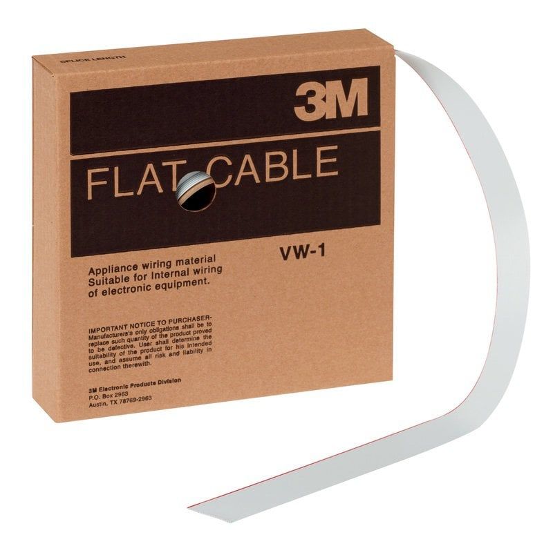 3M™ Round Conductor Flat Cable, 3801 Series, 3801/26, 100 ft