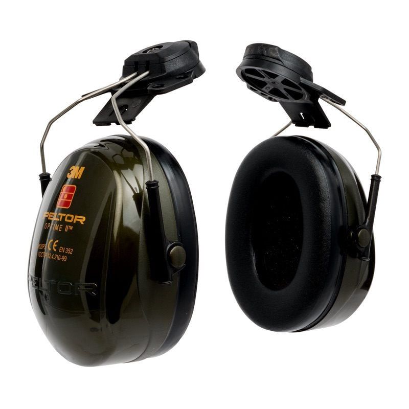 3M™ PELTOR™ Optime™ II Earmuffs, 30 dB, Green, Helmet Mounted, H520P3E-410-GQ