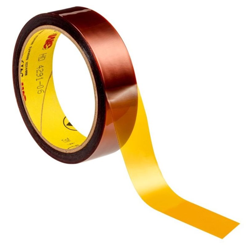 3M™ Low Static Polyimide Film Tape 5419, Gold, 19,1 mm x 32,9 m x 0,07 mm, 12 rolls/case