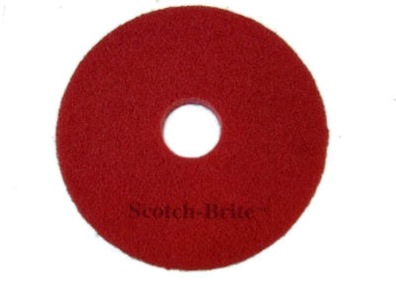 Scotch-Brite™ Floor Pads, Red, 480 mm, 5/Case