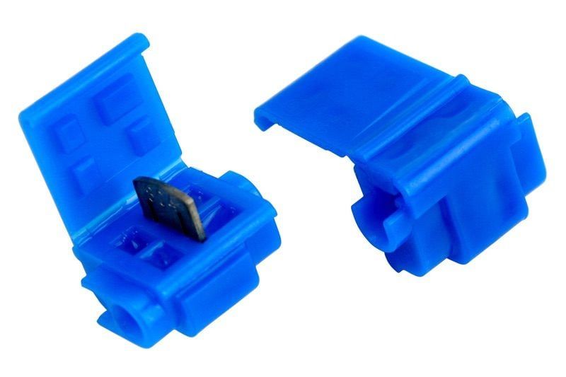 3M™ Scotchlok™ IDC Connector 804, POUCH, Run and Tap, Moisture Resistant and Flame Retardant, Blue, 18-16 AWG