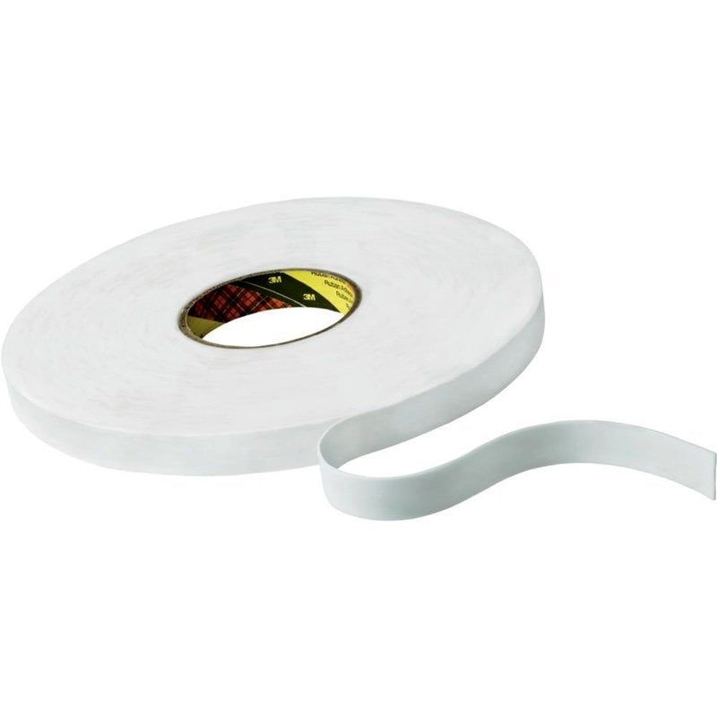 3M™ Double Coated Polyethylene Foam Tape 9508W, White, 19 mm x 66 m, 0.8 mm