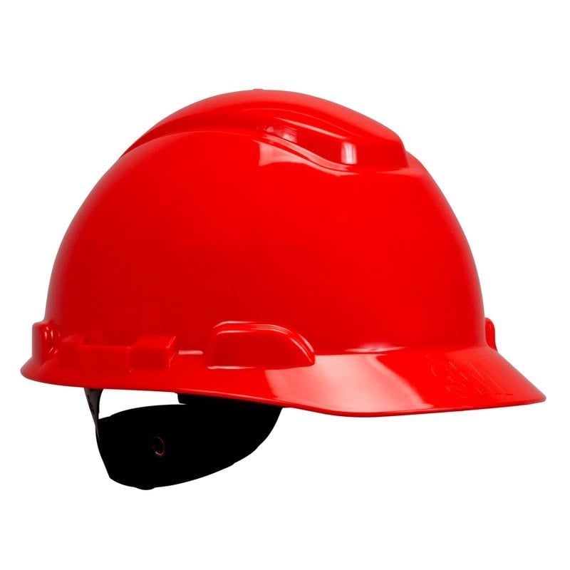3M™ Hard Hat, Ratchet, Non vented, Dielectric 440V, Plastic Sweatband, Red, H701N-RD, 20 ea/Case