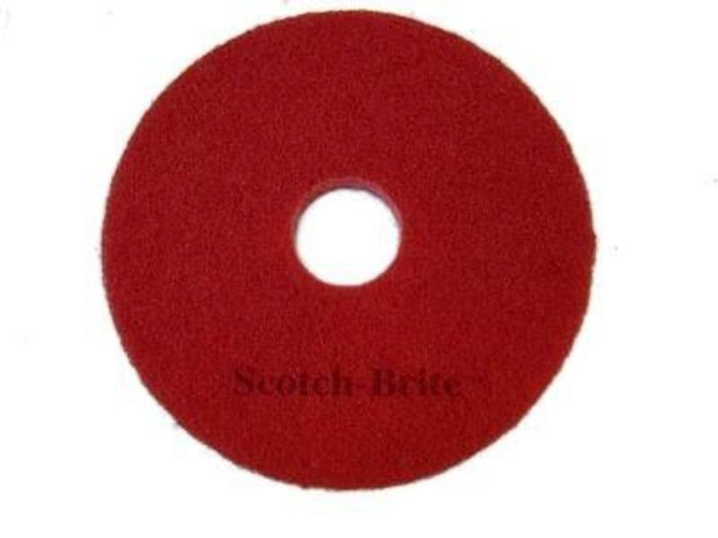 Scotch-Brite™ Floor Pads, Red, 505 mm, 5/Case