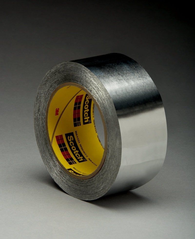 3M™ Aluminium Foil Tape 431, Silver, 50 mm x 55 m, 0.09 mm