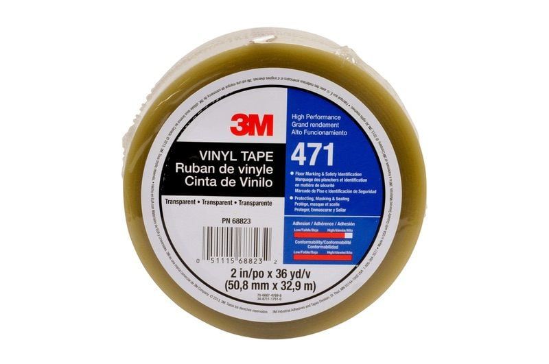 3M™ Lane and Safety Marking Tape 471F, Transparent, 50 mm x 33 m, 0.14 mm