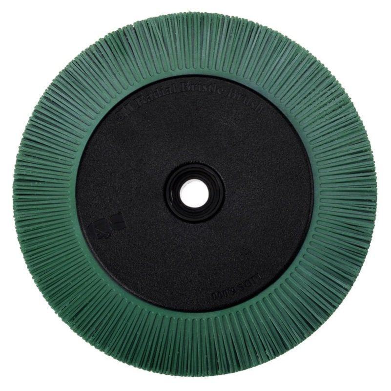 Scotch-Brite™ Radial Bristle Brush BB-ZB, 203 mm x 25.4 mm x 31.8 mm, P50, Green, Type S, With adapter