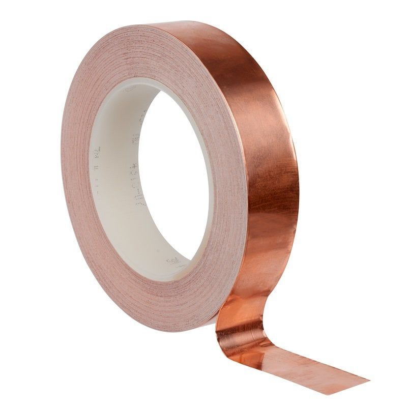 3M™ Copper Foil EMI Shielding Tape 1194, 584.2 mm x 33 m, Log Roll