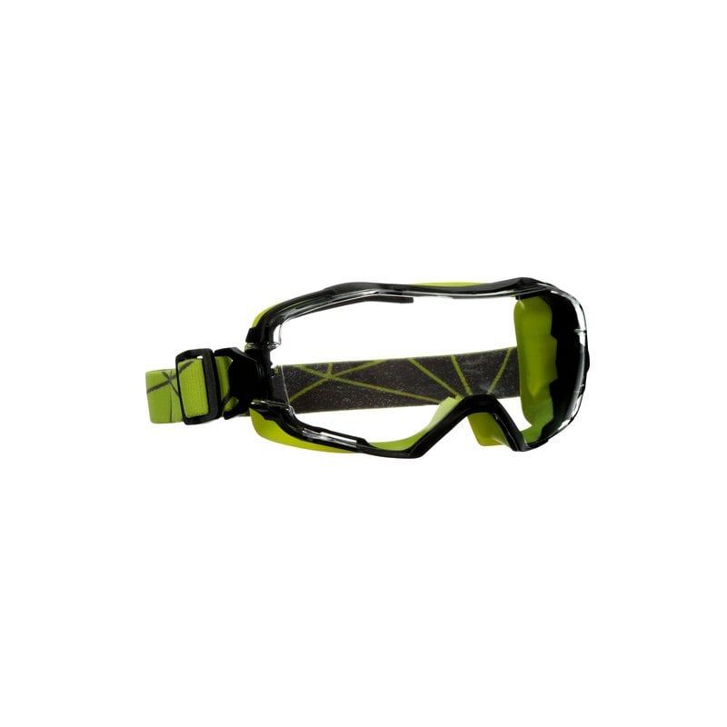 3M™ GoggleGear™ 6000 Safety Goggles, Lime Green Shroud, Scotchgard™ Anti-Fog / Anti-Scratch Coating (K&N), Clear Lens, GG6001SGAF-GRN-EU, 10/Case