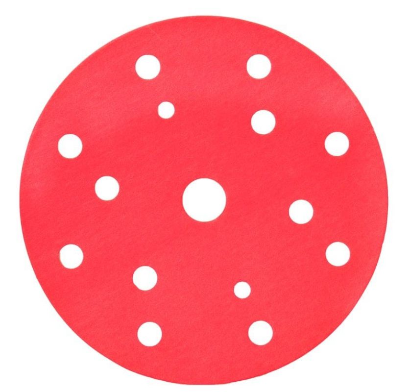 3M™ Hookit™ Red Abrasive Disc 316U, 150 mm, 15 Hole, P80, 51197