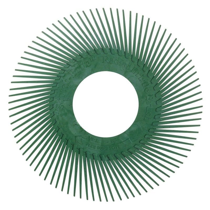 Scotch-Brite™ Radial Bristle Brush Replacement Disc BB-ZB, 152 mm, P50, Green, Type A