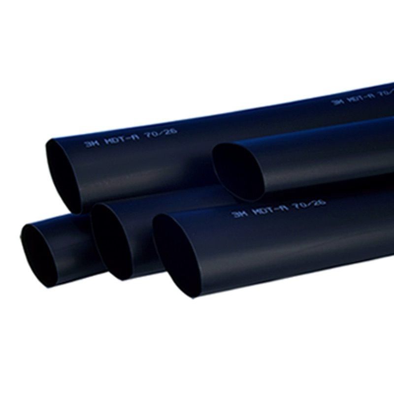 3M™ MDT-A Heat Shrink Tubing, Polyolefin with Adhesive, Black, 38.0/12.0 mm, 1 m Piece
