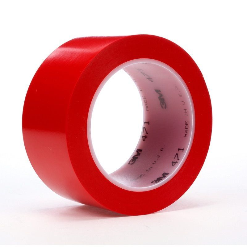 3M™ Lane and Safety Marking Tape 471F, Red, 102 mm x 33 m, 0.14 mm
