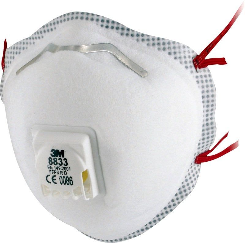 3M™ Disposable Respirator, FFP3, Valved, 8833