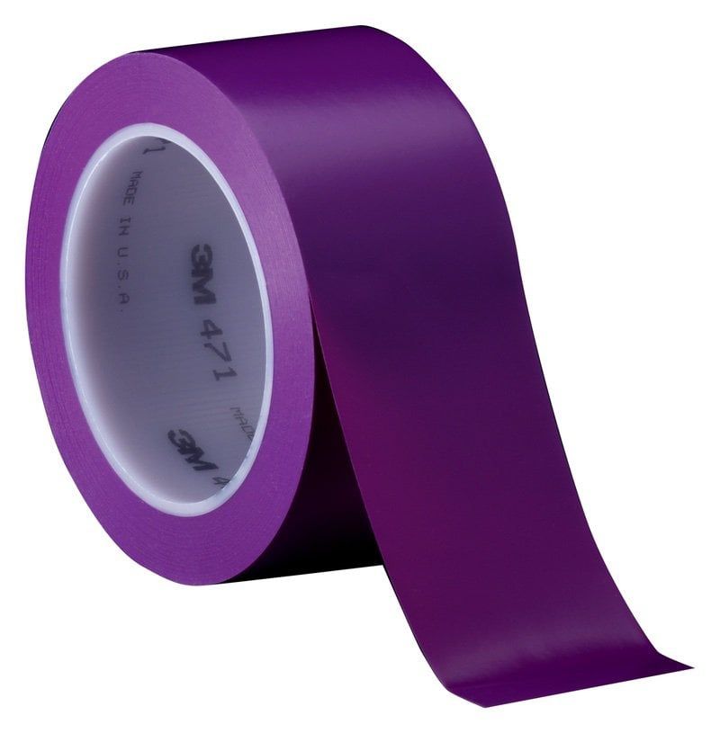 3M™ Lane and Safety Marking Tape 471, Purple, 51 mm x 33 m, 0.14 mm