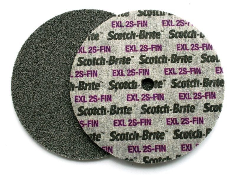 Scotch-Brite™ EXL Unitized Wheel XL-UW, 152 mm x 12.7 mm x 25.4 mm, 2S FIN