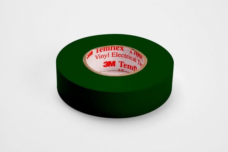 3M™ Temflex Vinyl Electrical Tape 1300, Green, 19 mm x 20 m
