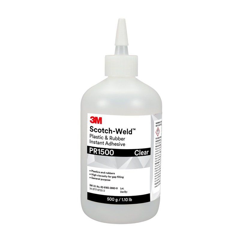 3M™ Scotch-Weld™ Plastic & Rubber Instant Adhesive PR1500, Transparent, 50 g