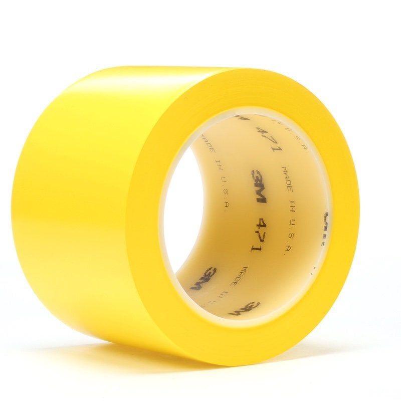 3M™ Lane and Safety Marking Tape 471F, Yellow, 102 mm x 33 m, 0.14 mm