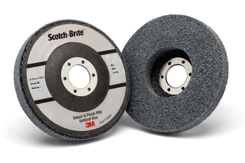Scotch-Brite™ Deburr and Finish PRO Unitized Disc DP-UD, 114 mm x 22 mm, MED