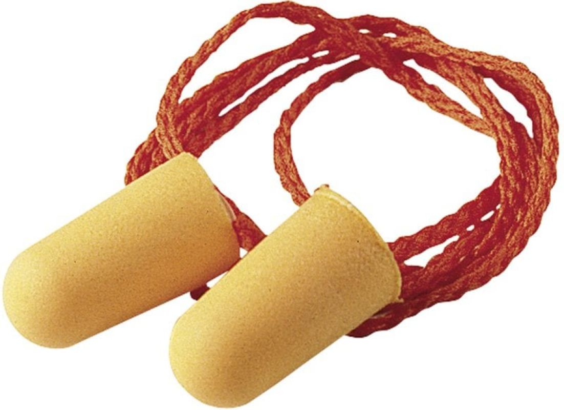 3M™ Earplugs, 37 dB, Corded, 500 Pairs / Box, 1110